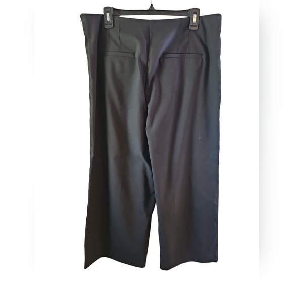 Loft curvy wide leg crop side zip dress pants black sz 14 new with tags WP147 - Picture 2 of 7